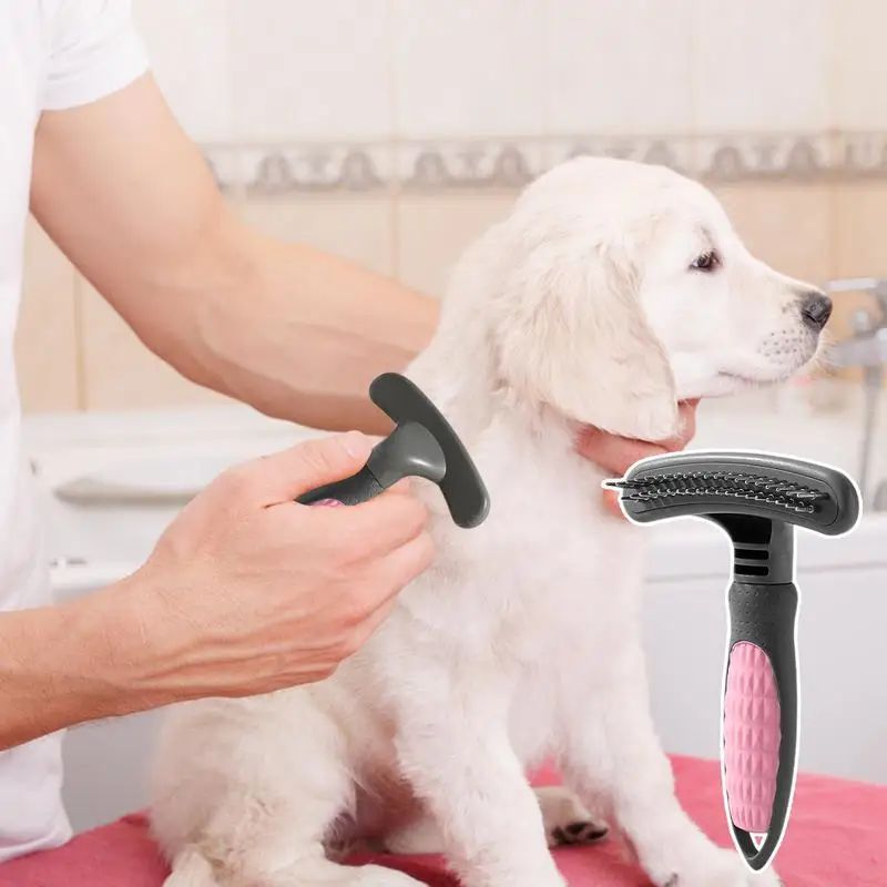 PawLucky Cute Pet Grooming Comb Shedding Hair Removal Tool